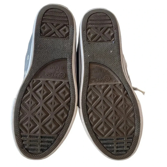 Kids Converse Grey and Yellow Low Tops Size 3 - Picture 4 of 7